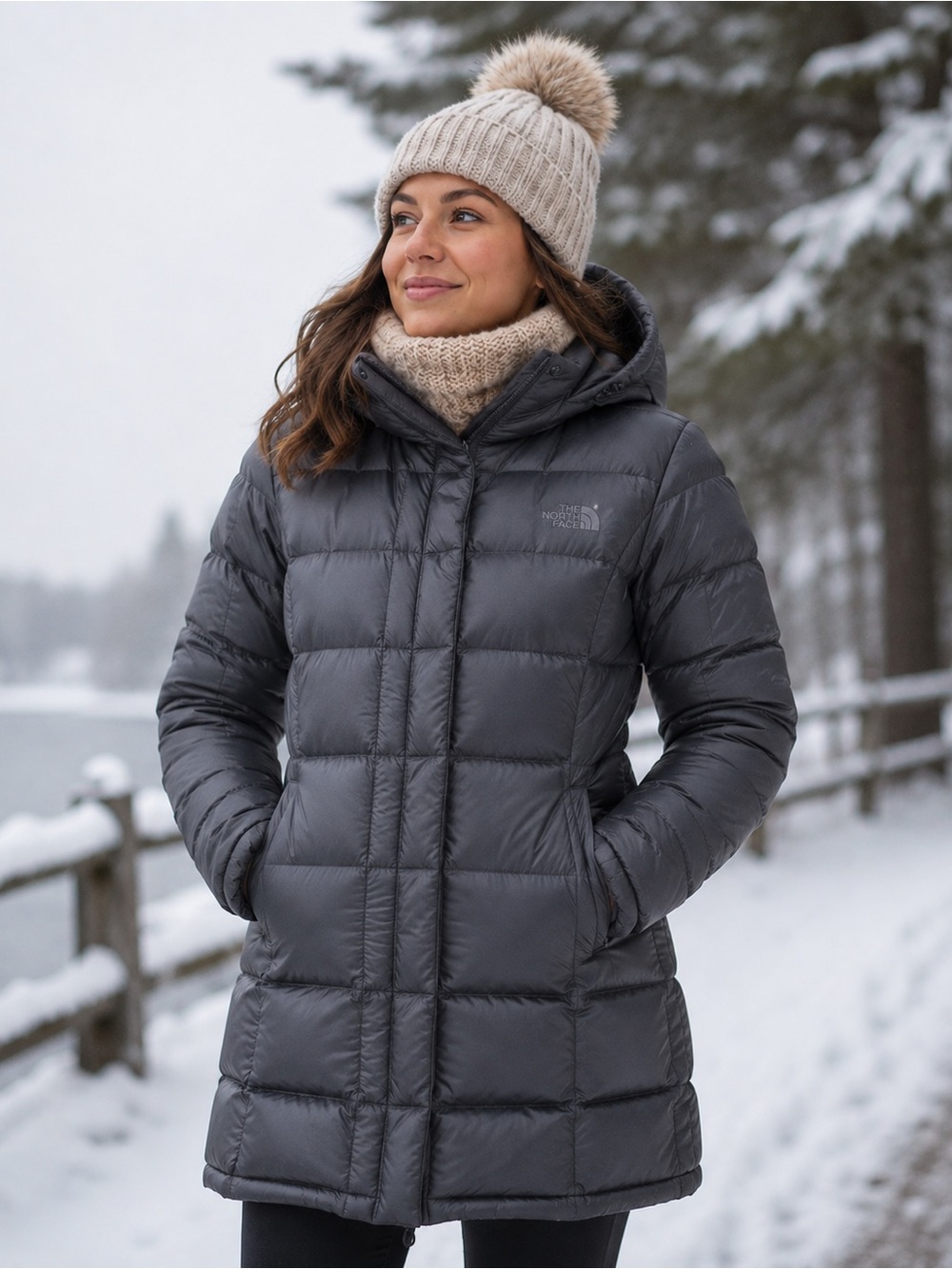 The North Face Women’s Metropolis Down Parka (600) Dark Charcoal Gray